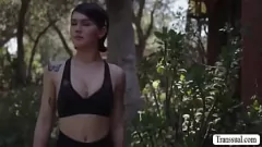 play Tattooed Shemale Kenzie Taylor Fucks Her Friend Daisy Taylor Outdoors