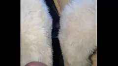 play Dirty Mechanic Discovers Kinky Surprise: Cum-Filled Fuzzy Slipper!